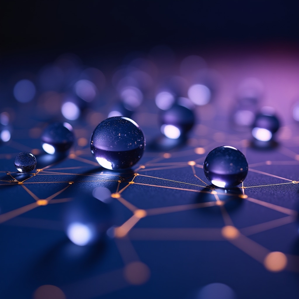 Abstract visualization of collective financial participation network with interconnected nodes representing crowdlending structure